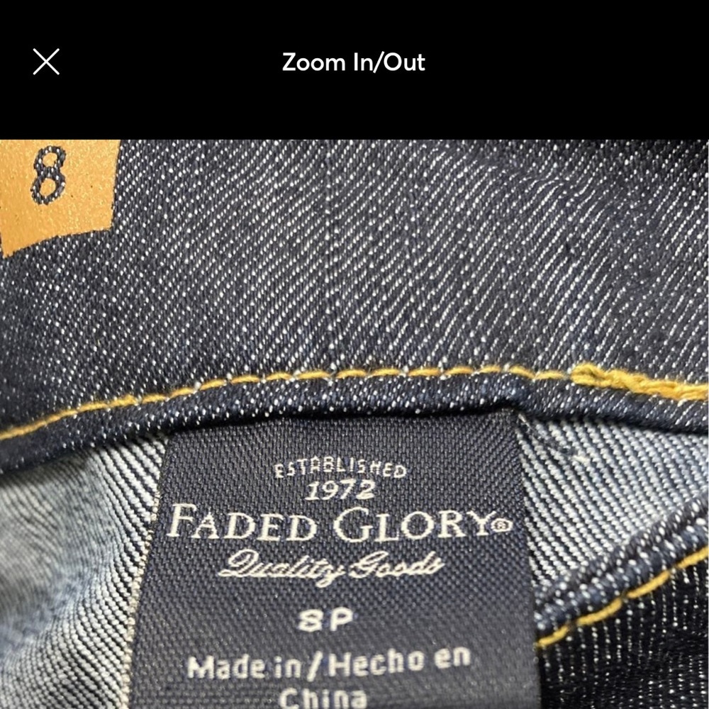 Faded Glory Curvy Boot Cut Jeans size 8